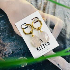 Cuarzo Rosa Hoops (Par) 🦄